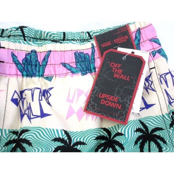 Vans x Stranger Things Men's California Stripe OTW Volley Swim shorts NWT - Picture 2 of 4